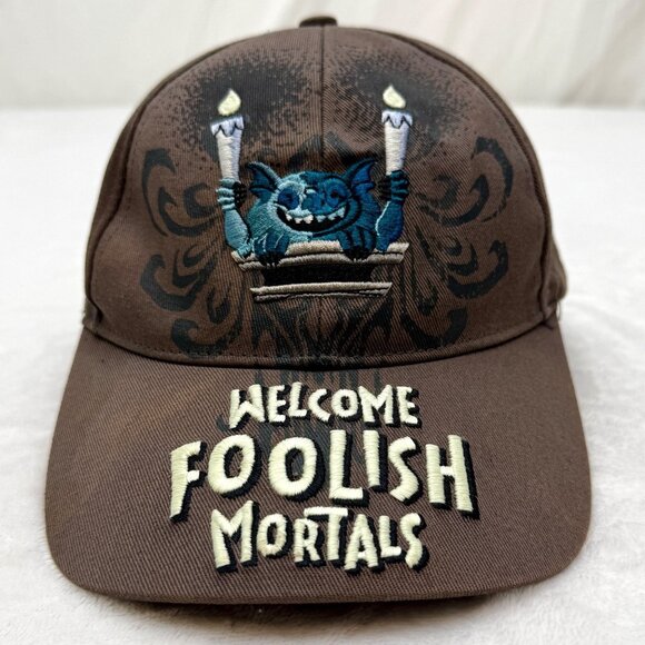 Disney Haunted Mansion Welcome Foolish Mortals Gargoyle Adj Youth Cap Gray (A) - Picture 2 of 12